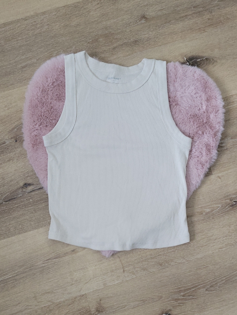 Old Navy Cream Ribbed Tank Top